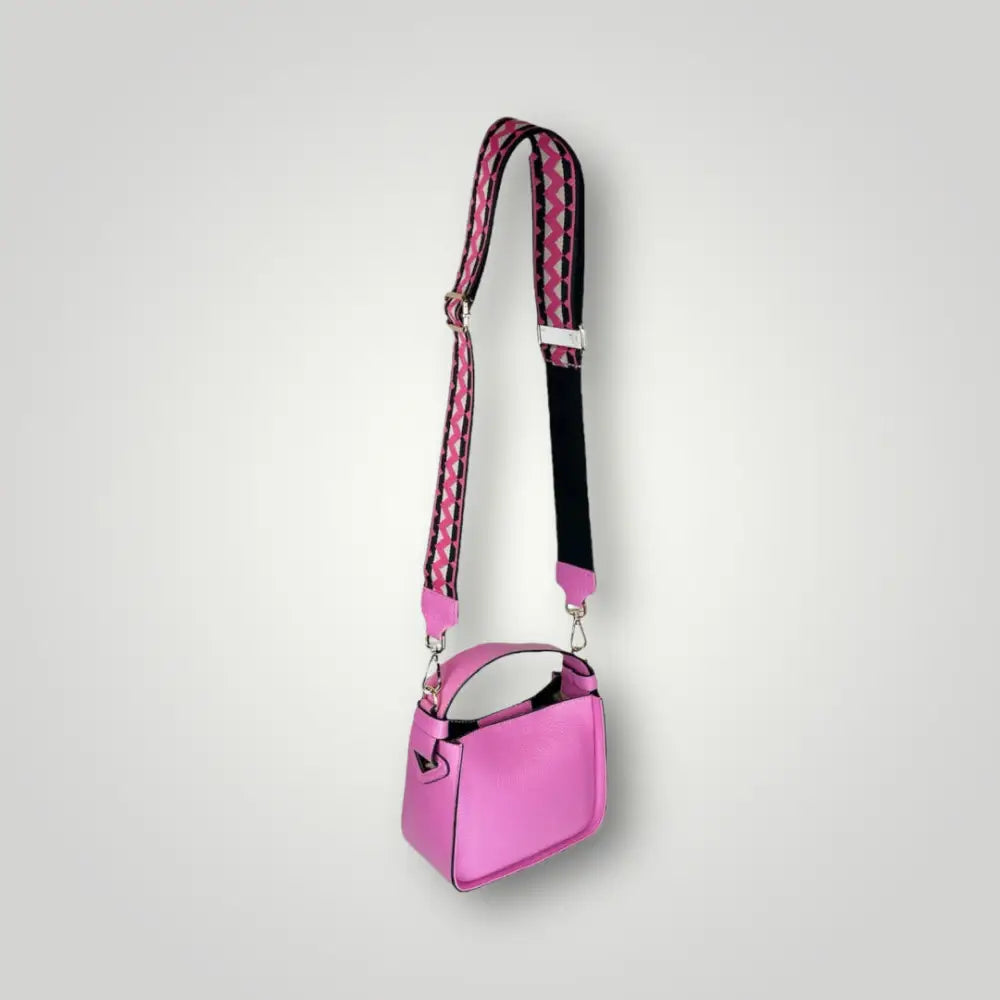 Borsa A Mano Chara In Pelle Dollaro - Rosa Borsa