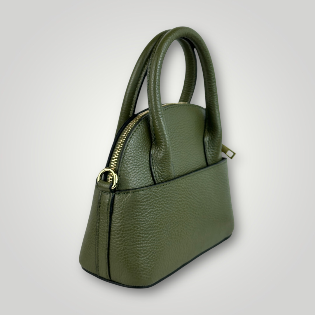 KUMA - BORSA A MANO IN VERA PELLE DOLLARO - VERDE