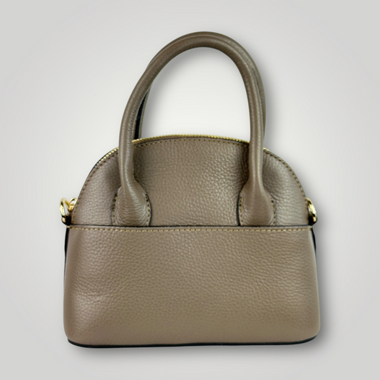 KUMA - BORSA A MANO IN VERA PELLE DOLLARO - TAUPE