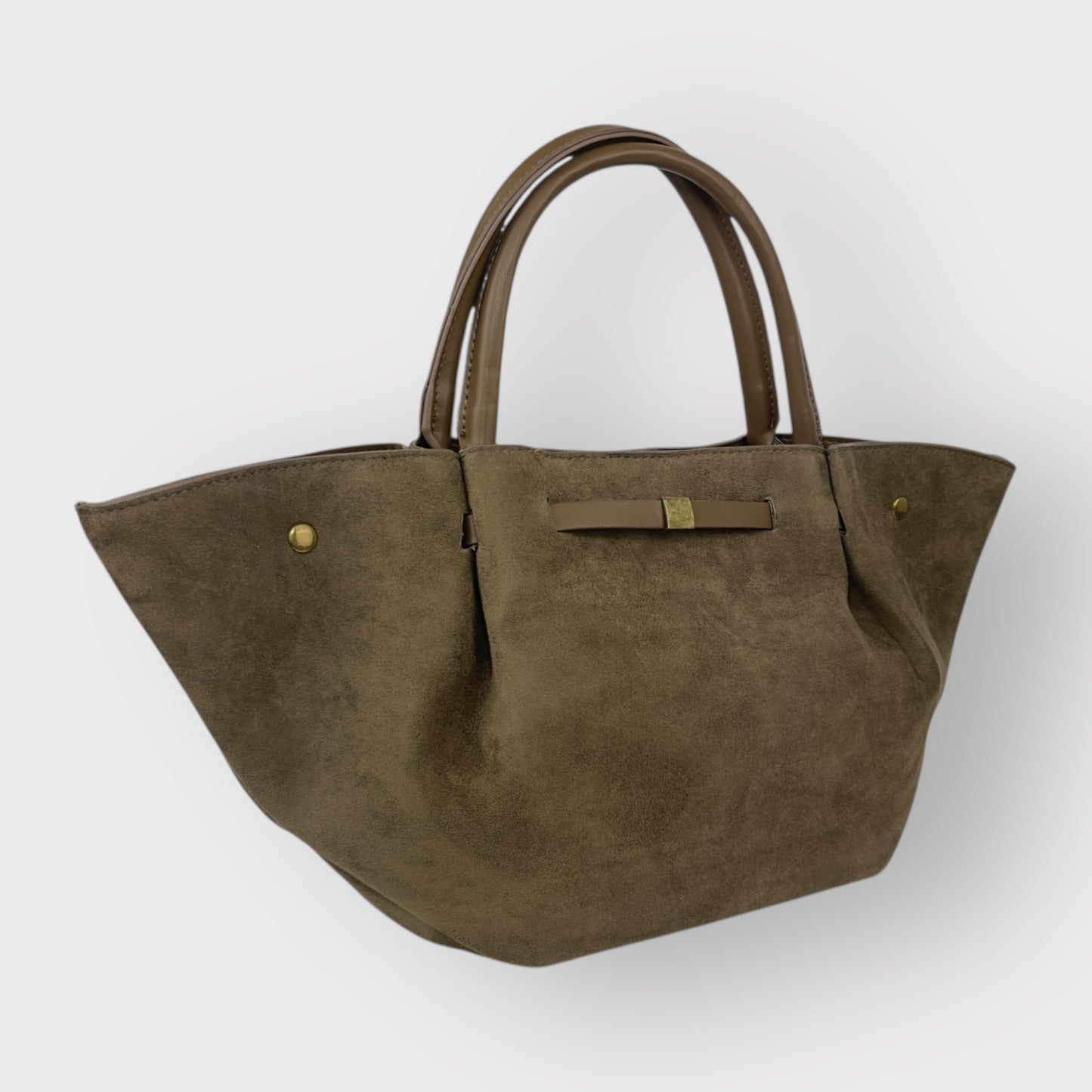 VEGA - BORSA TOTE IN SKAI CAMOSCIO - TAUPE