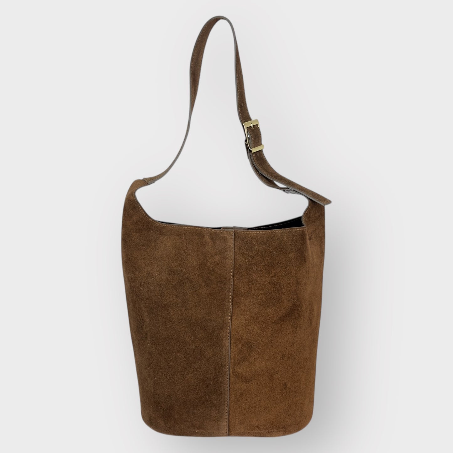 SIRIO - SECCHIELLO IN VERO CAMOSCIO E PELLE - MARRONE