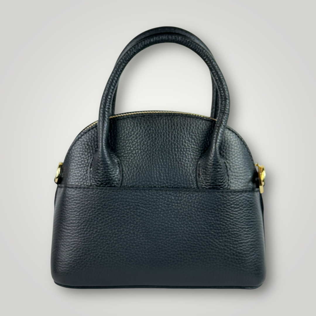 KUMA - BORSA A MANO IN VERA PELLE DOLLARO - NERO
