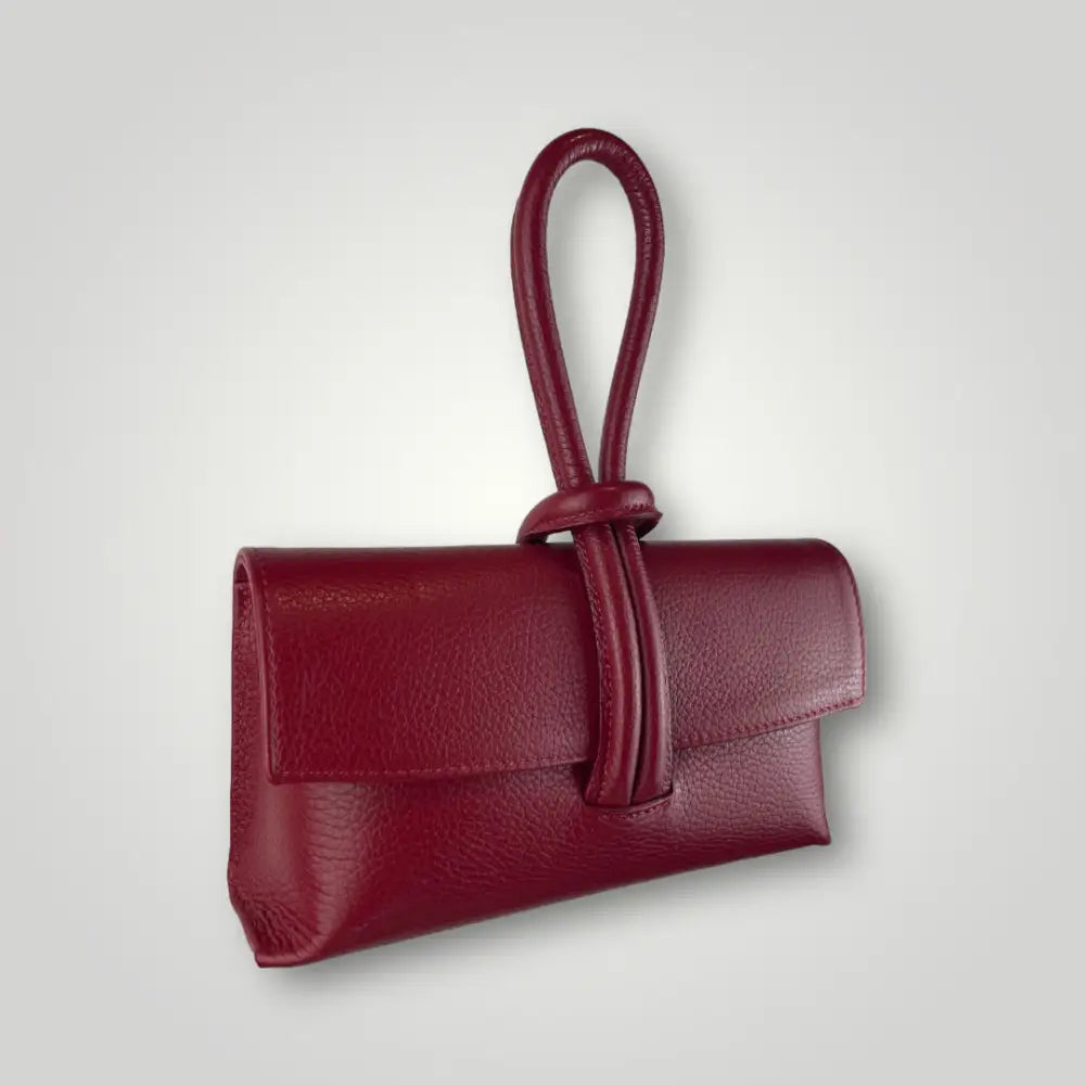Hamal - Borsa A Mano In Vera Pelle Dollaro Rossa Borsa A Mano